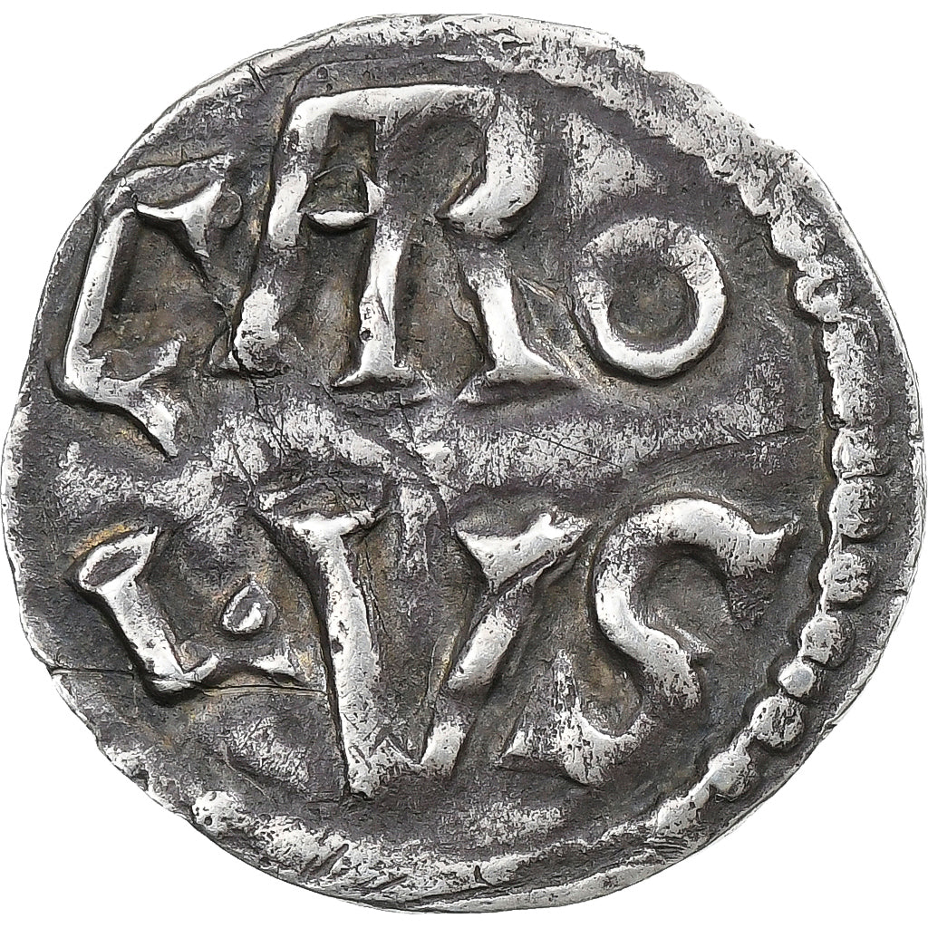 Francia, Charlemagne, Denier, 768-814, Melle, Vellón, MBC, Depeyrot:605