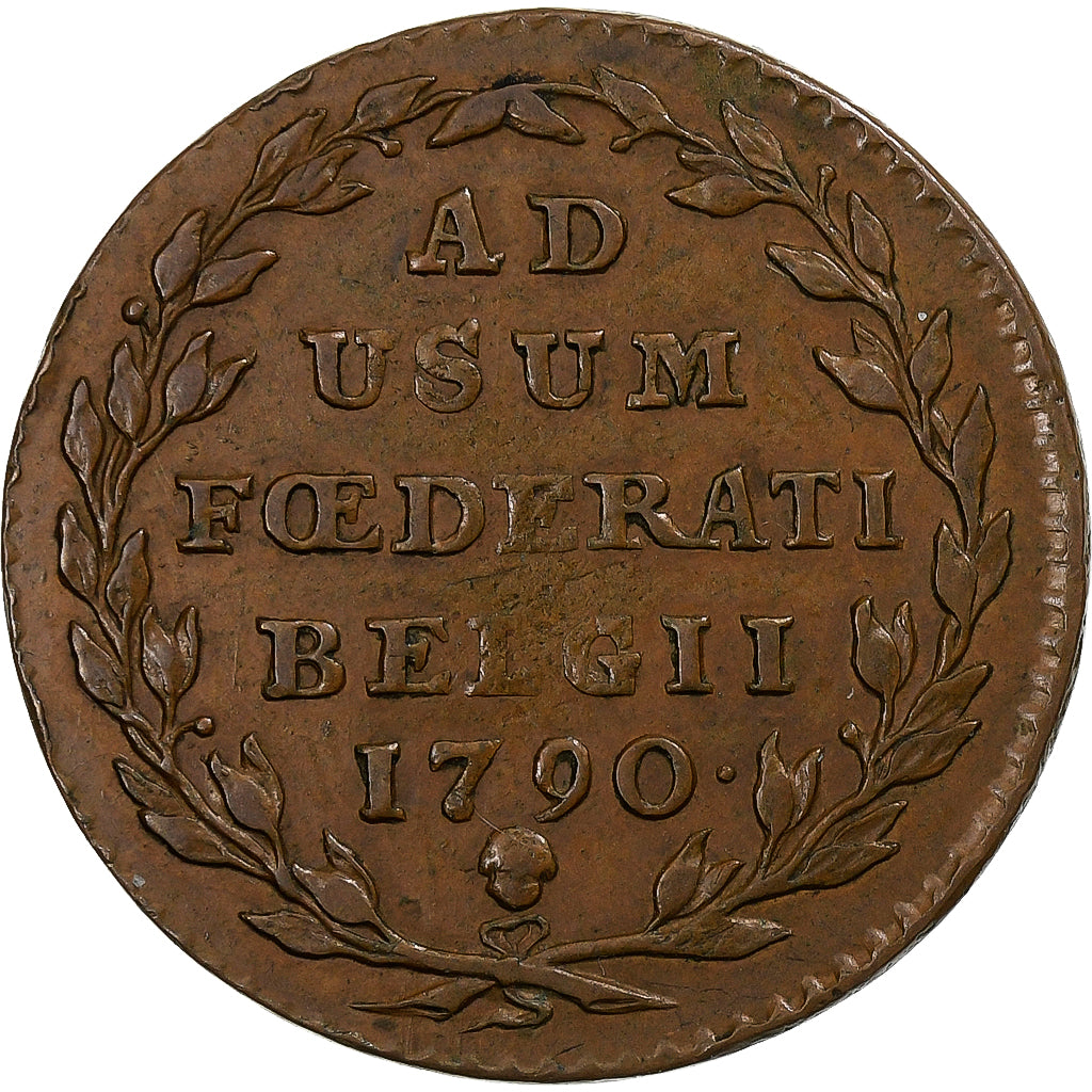 NEDERLANDS OOSTENRIJK, 2 Liards, 2 Oord, 1790, Brussels, Koper, ZF+