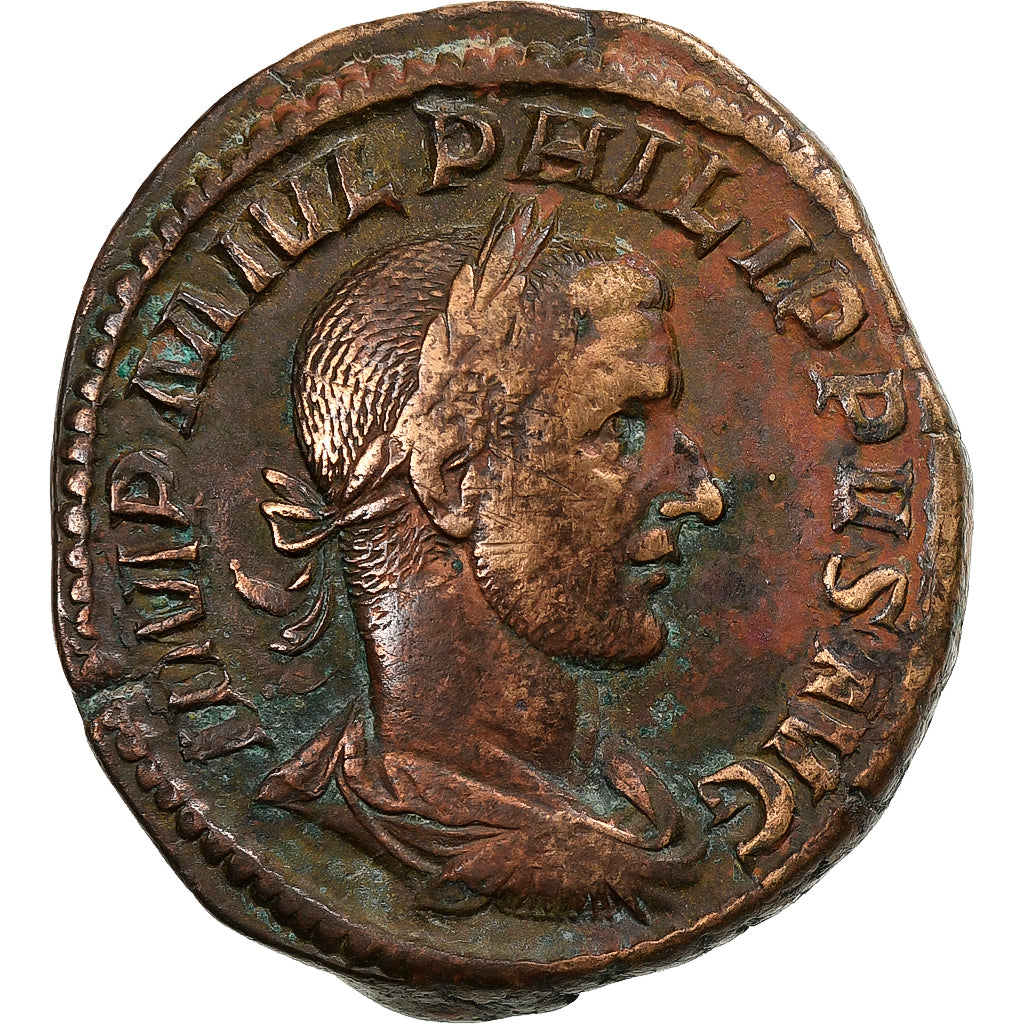 Philip I, Sesterzio, 244-249, Rome, Bronzo, BB, RIC:191