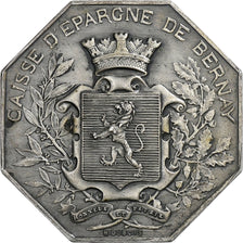 Francja, Token, Caisse d'Épargne de Bernay, 1943, Srebro, Dubois.H, AU(55-58)