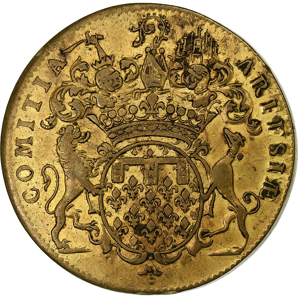 France, Jeton, Louis XV, États d'Artois, n.d. (1724), Laiton, TB+