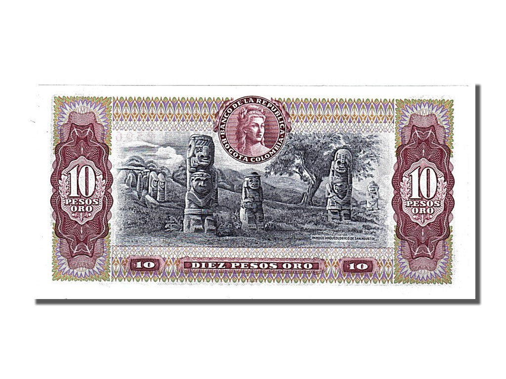 Banknote, Colombia, 10 Pesos Oro, 1980, 1980-08-07, UNC(65-70)