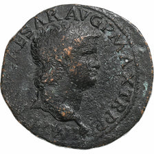 Nero, As, 62-68, Lugdunum, Bronze, VF(30-35), RIC:543