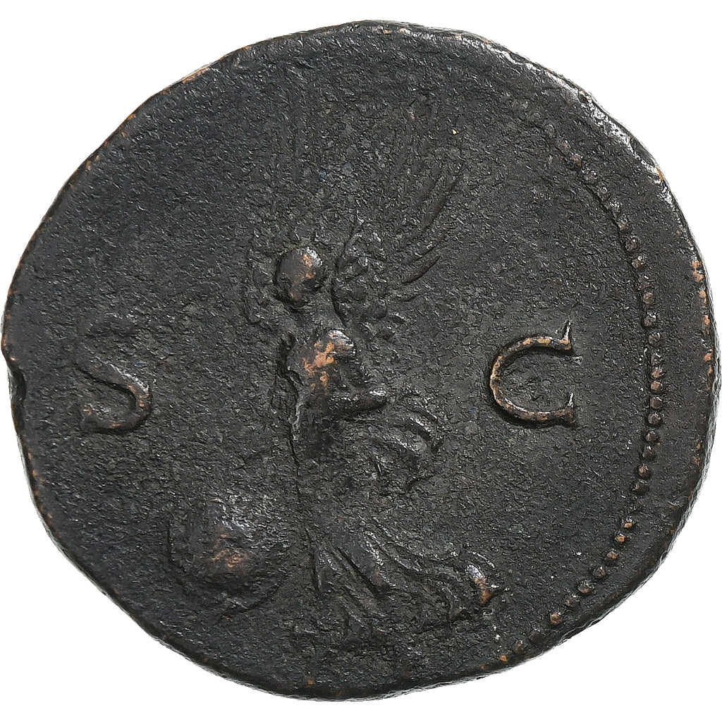 Nero, As, 62-68, Lugdunum, Bronze, VF(30-35), RIC:543