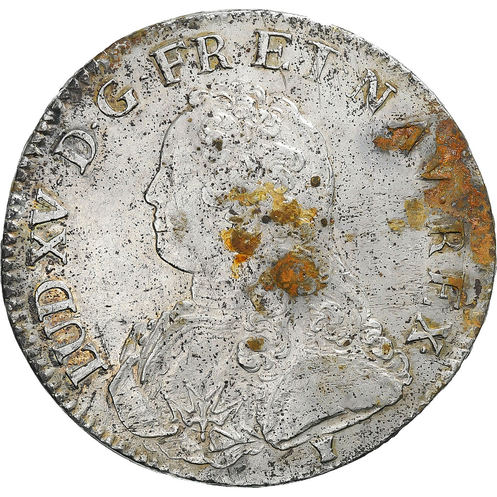 Frankreich, Louis XV, Ecu aux branches d'olivier, 1726, Rennes, Silber, SS