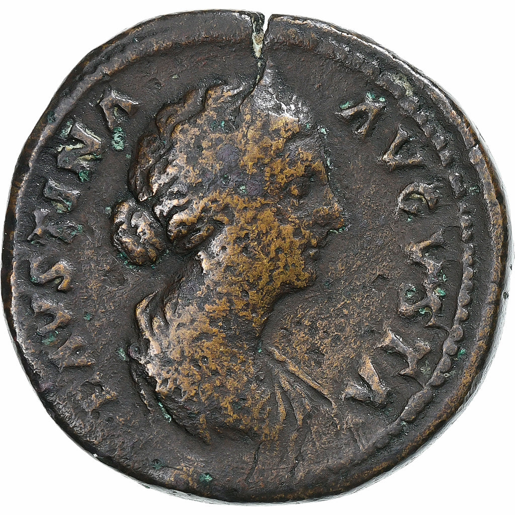 Faustina II, Sestertius, 161-176, Rome, Brązowy, VF(20-25), RIC:1668