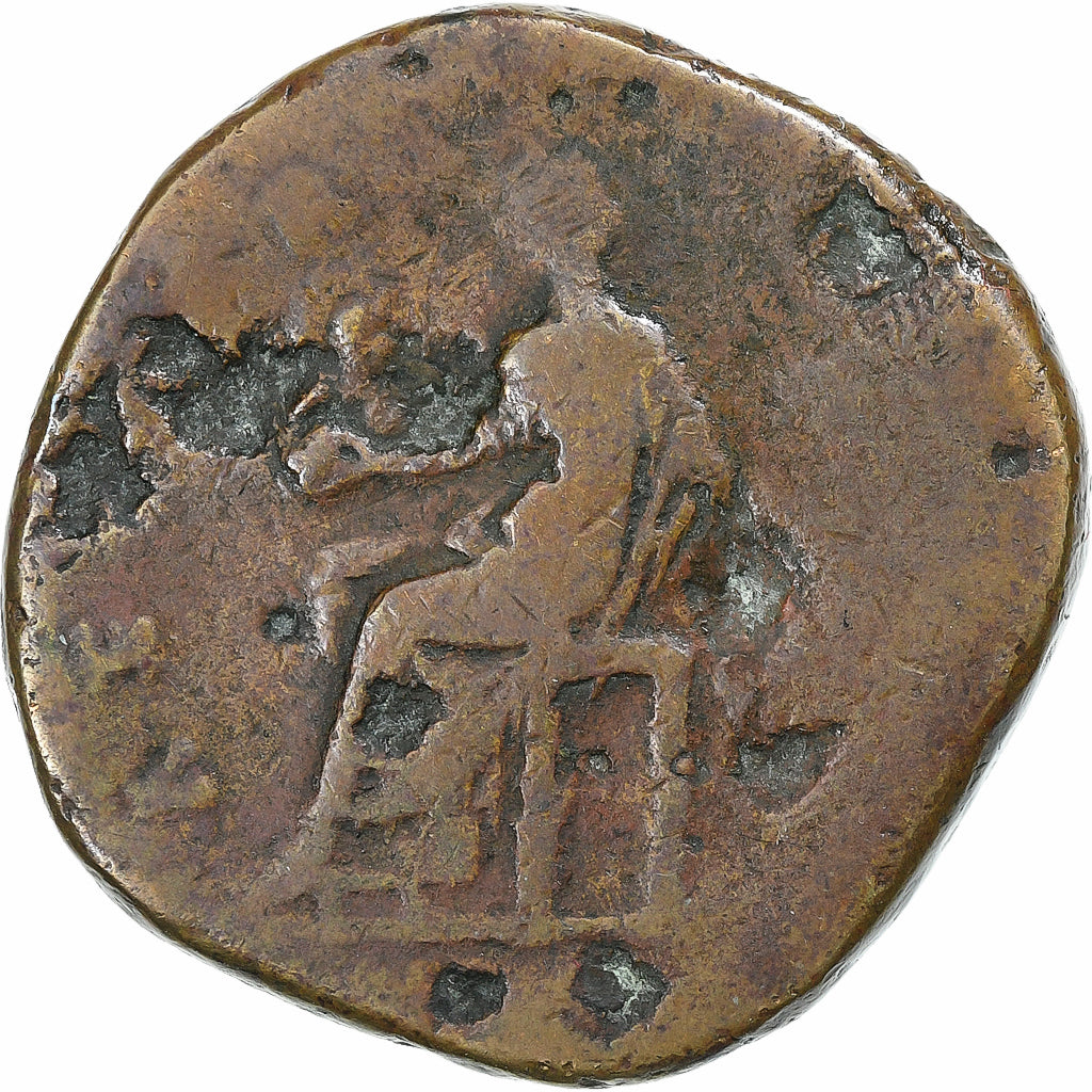 Diva Faustina I, Sestertius, 141, Rome, Bronze, VF(20-25)