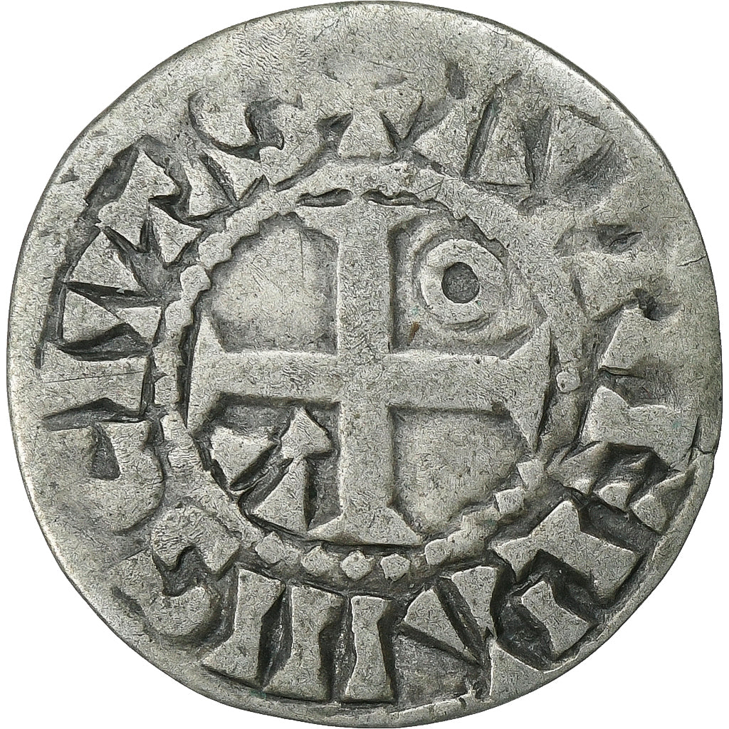 Francia, Louis VI, Denarius, 1108-1137, Orléans, Vellón, BC+, Duplessy:120