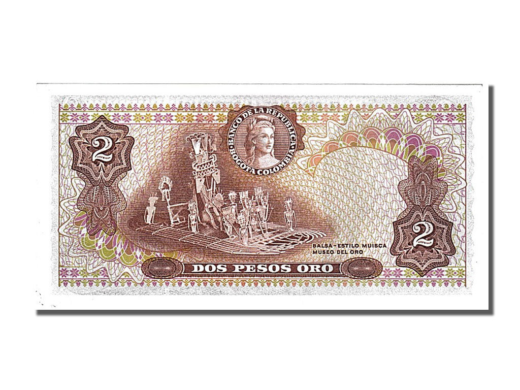 Banknote, Colombia, 2 Pesos Oro, 1977, 1977-07-20, UNC(65-70)