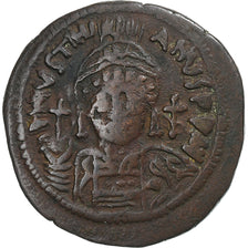 Justinian I, Follis, 545-546, Kyzikos, Bronzo, BB, Sear:207