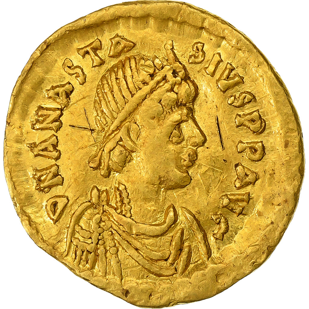 Anastasius I, Tremissis, 498-518, Constantinople, Gold, EF(40-45), Sear:8