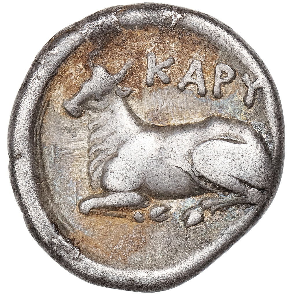 Euboia, Drachm, ca. 338-308 BC, Karystos, Argento, BB, HGC:4-1553