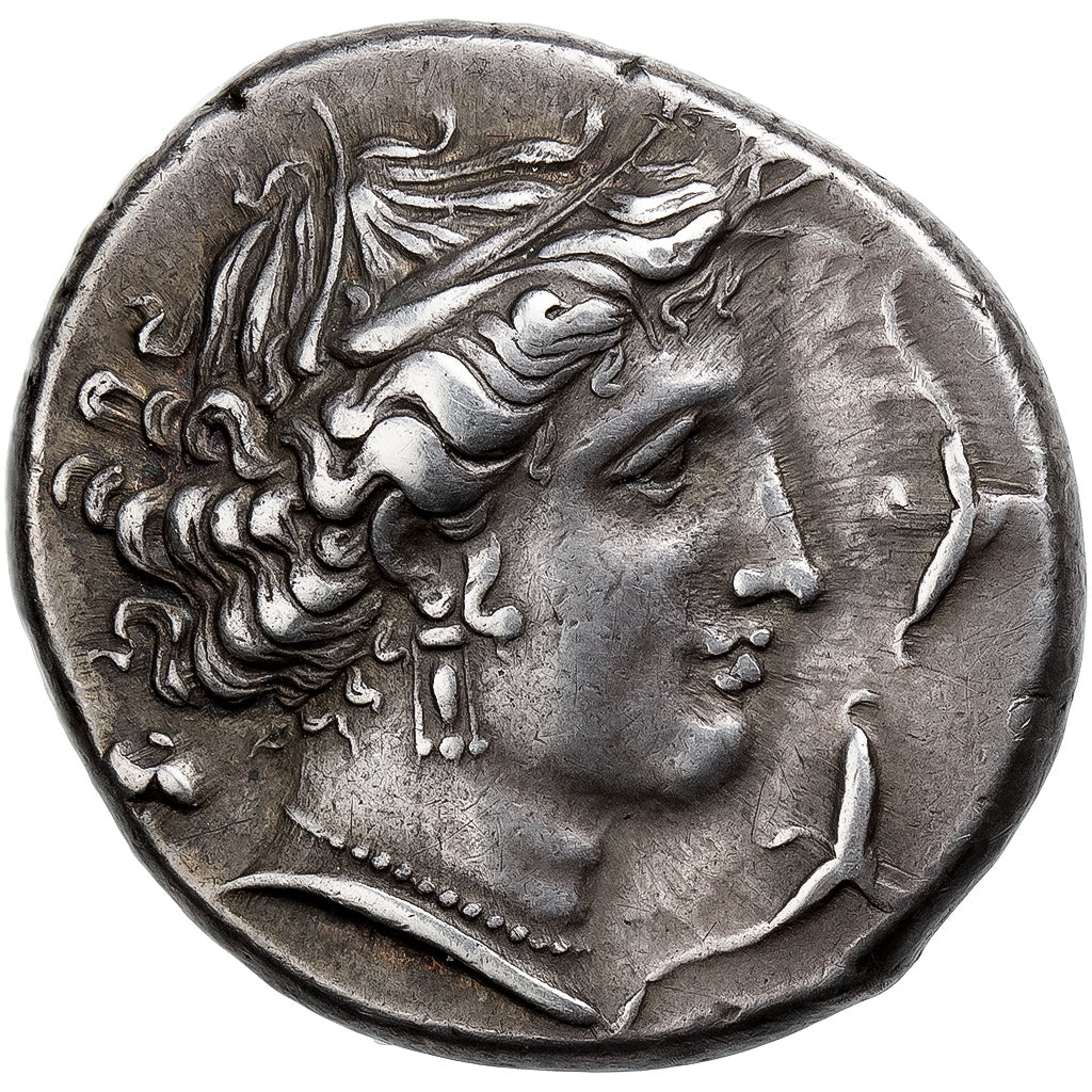Carthaginian Sicily, Tetradrachm, ca. 350-320 BC, Sicilian Mint, Silber, SS+