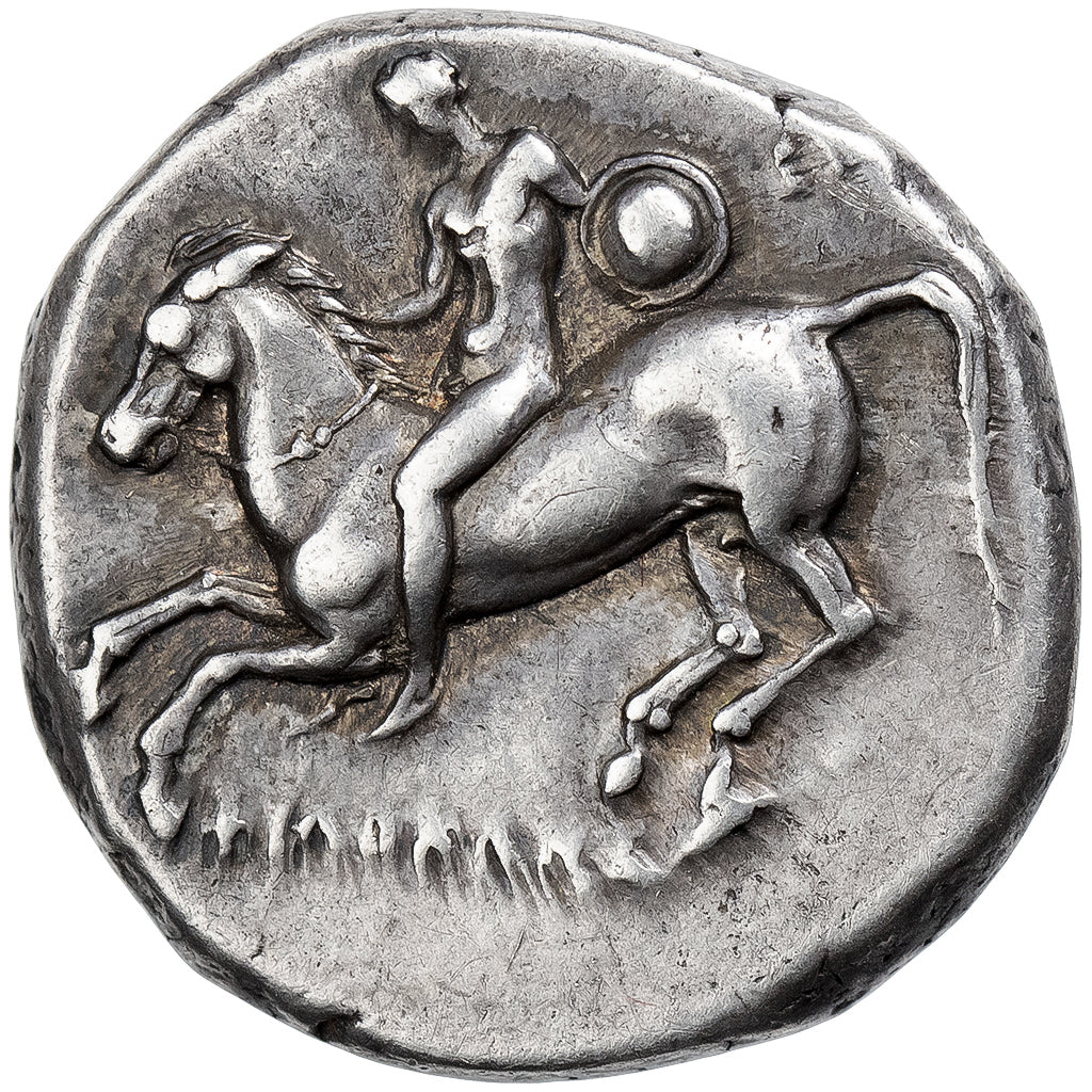 Calabria, Nomos, ca. 302-280 BC, Tarentum, Srebro, AU(50-53), HGC:1-815, HN