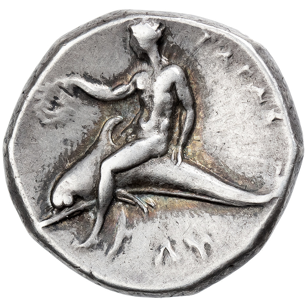 Calabria, Nomos, ca. 302-280 BC, Tarentum, Srebro, AU(50-53), HGC:1-815, HN