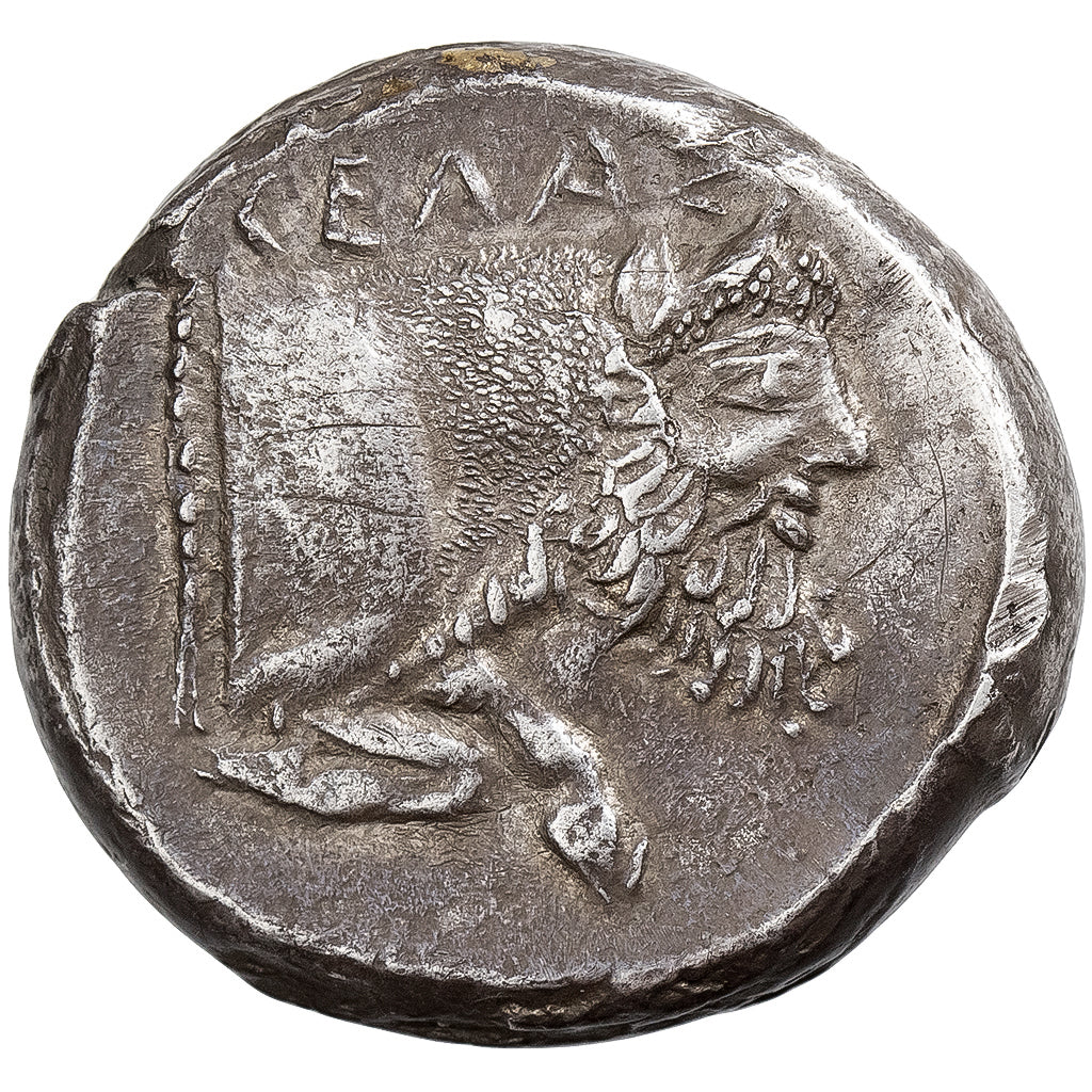 Sicily, Tetradrachm, ca. 465-450 BC, Gela, Plata, EBC