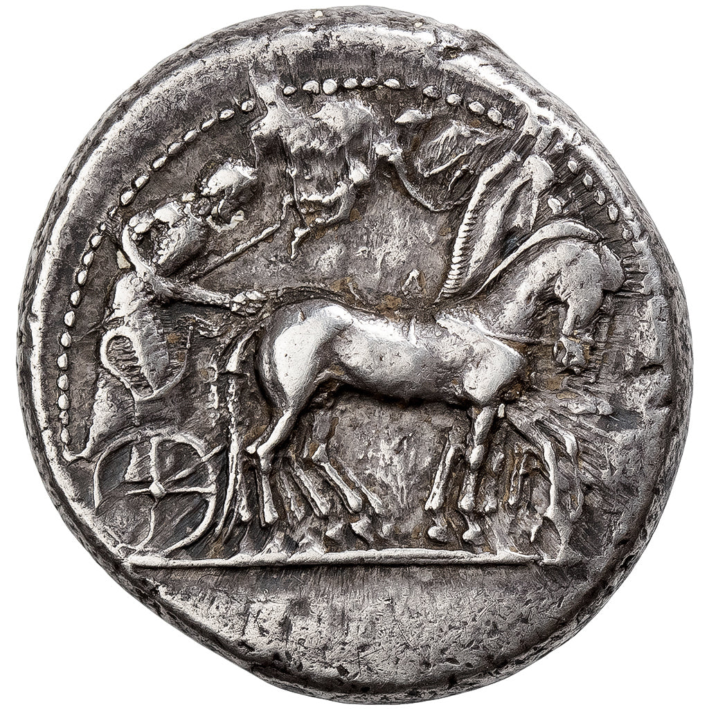 Sicile, Gélon Ier, Tétradrachme, v. 485-480 av. J.-C., Syracuse, Argent, TTB+