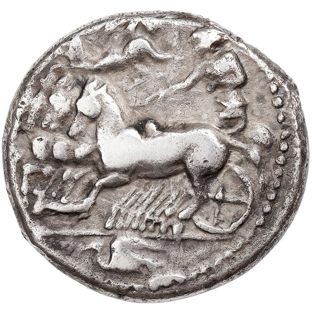 Sicile, Tétradrachme, v. 425-405 av. J.-C., Kamarina, Argent, TTB+