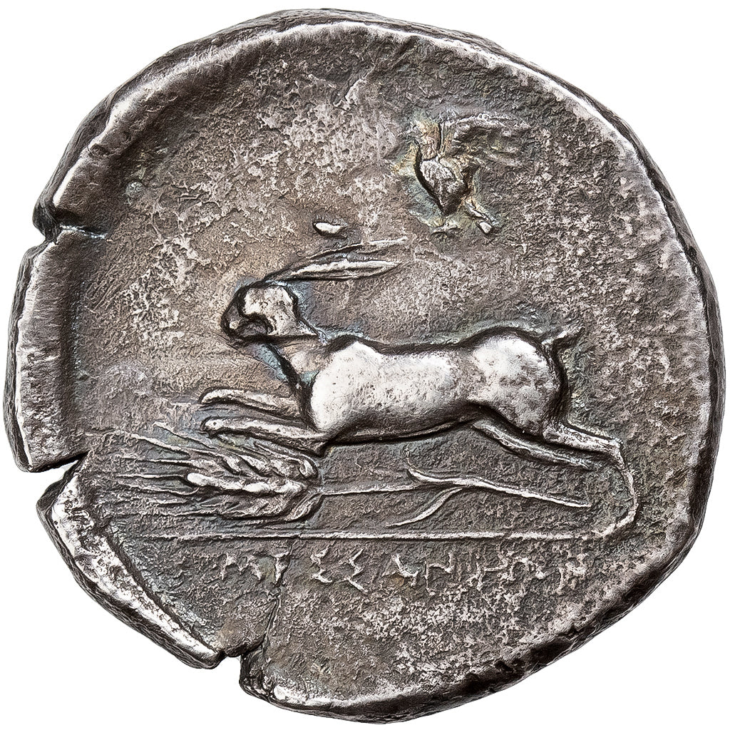 Sicily, Tetradrachm, ca. 412-408 BC, Messana, Argento, BB