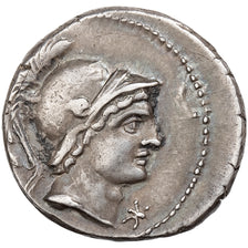 Rustia, Denarius, 76 BC, Rome, Prata, AU(50-53), Crawford:389/1