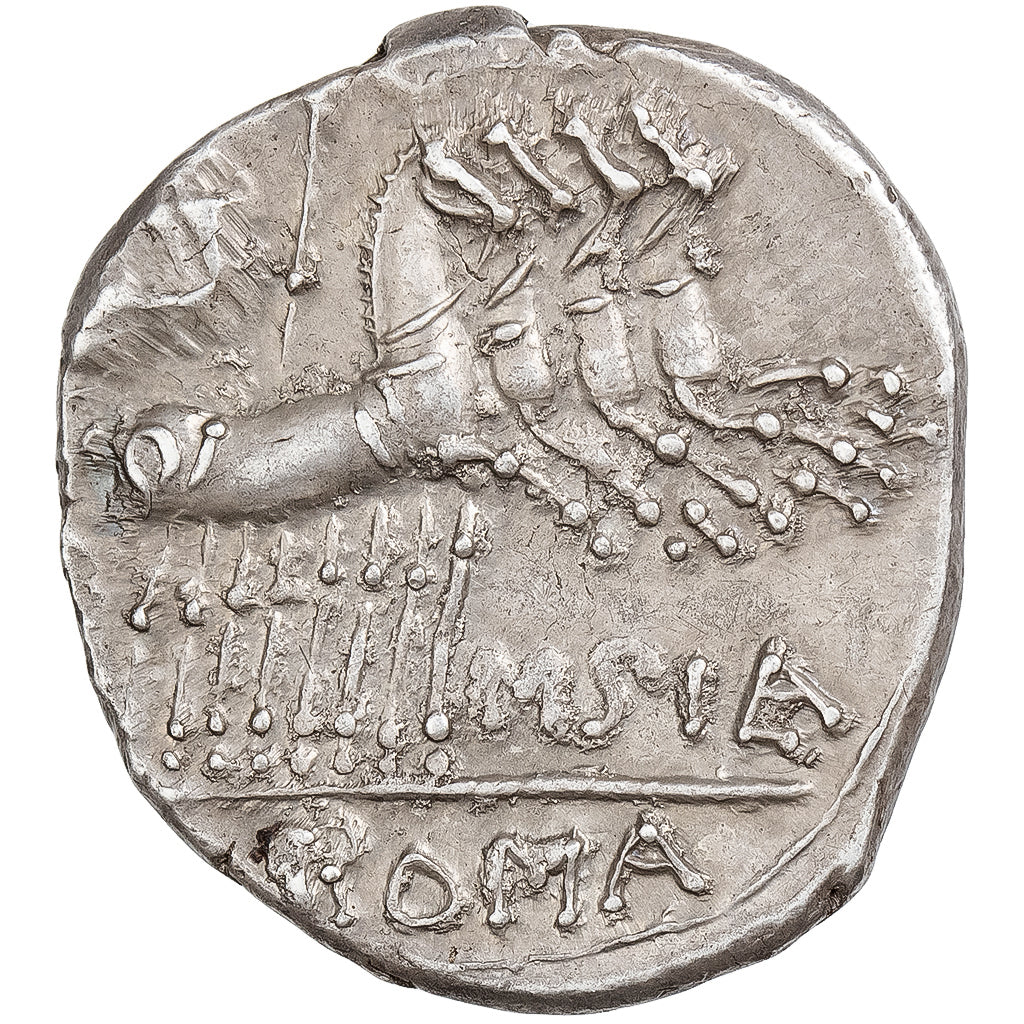 Domitia, Curtia, Iunia Silani, Denarius, 116-115 BC, Rome, Srebro, MS(60-62)