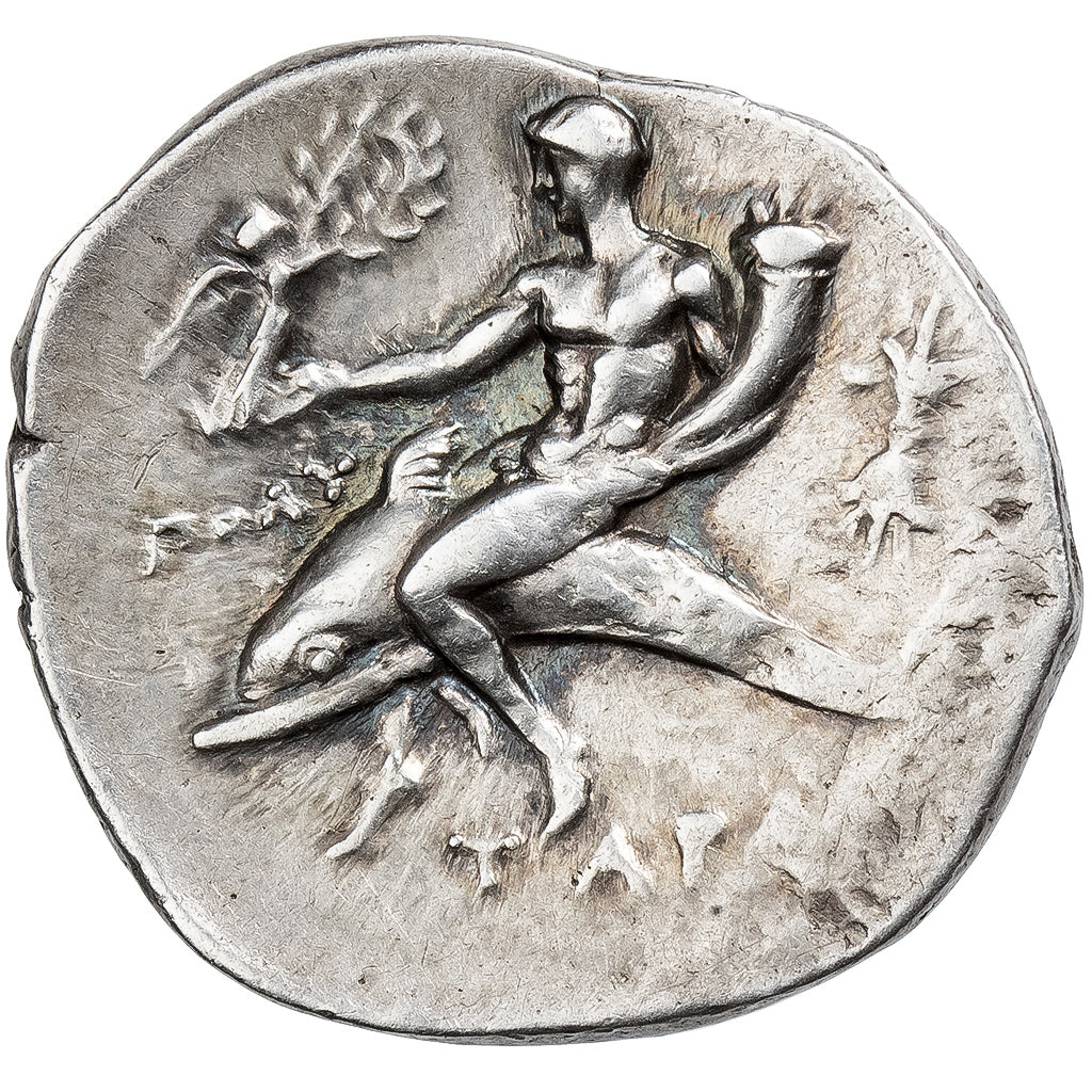Calabrië, Nomos, ca. 280-272 BC, Tarentum, Zilver, ZF+, HGC:1-883, HN