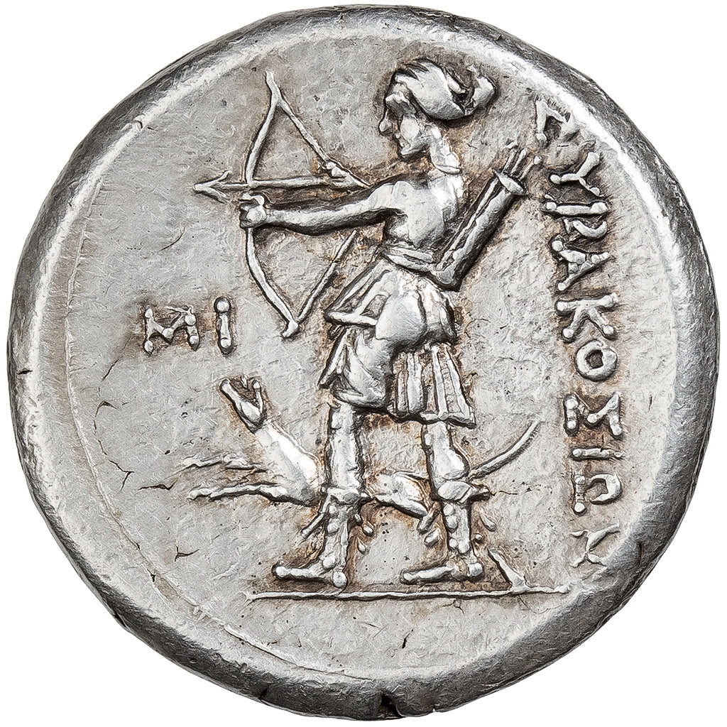 Sicilië, Fifth Democracy, 12 Litrai, 214-212 BC, Syracuse, Zilver, ZF+