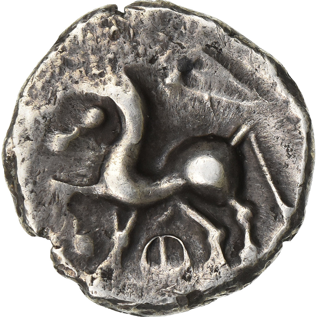 Bituriges Cubi, Denier au glaive, ca. 80-50 BC, Argento, BB+, Delestrée:S3436B