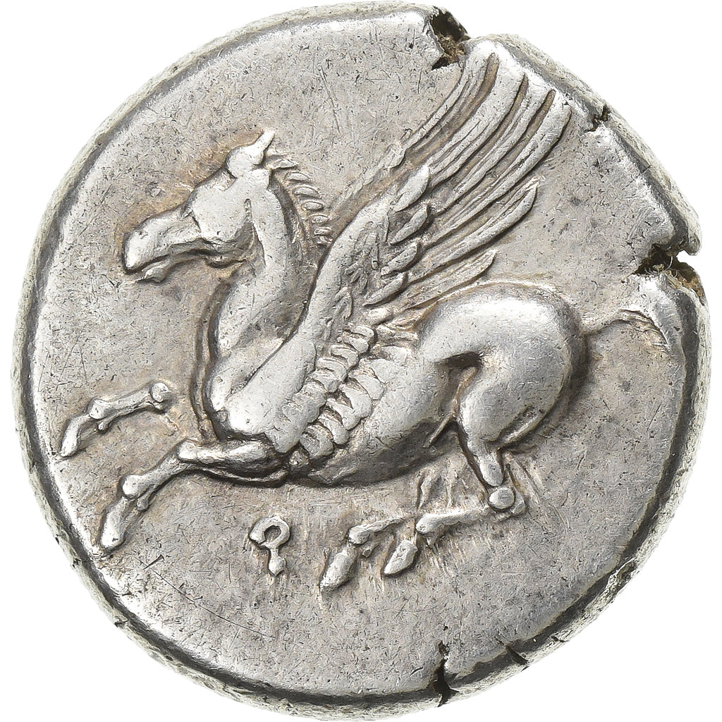 Corinthia, Stater, ca. 345-307 BC, Corinth, Silver, EF(40-45), Pegasi:453