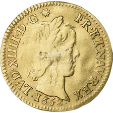 France, Louis XIV, 1/2 louis d'or à la mèche longue, 1652, Paris, Gold