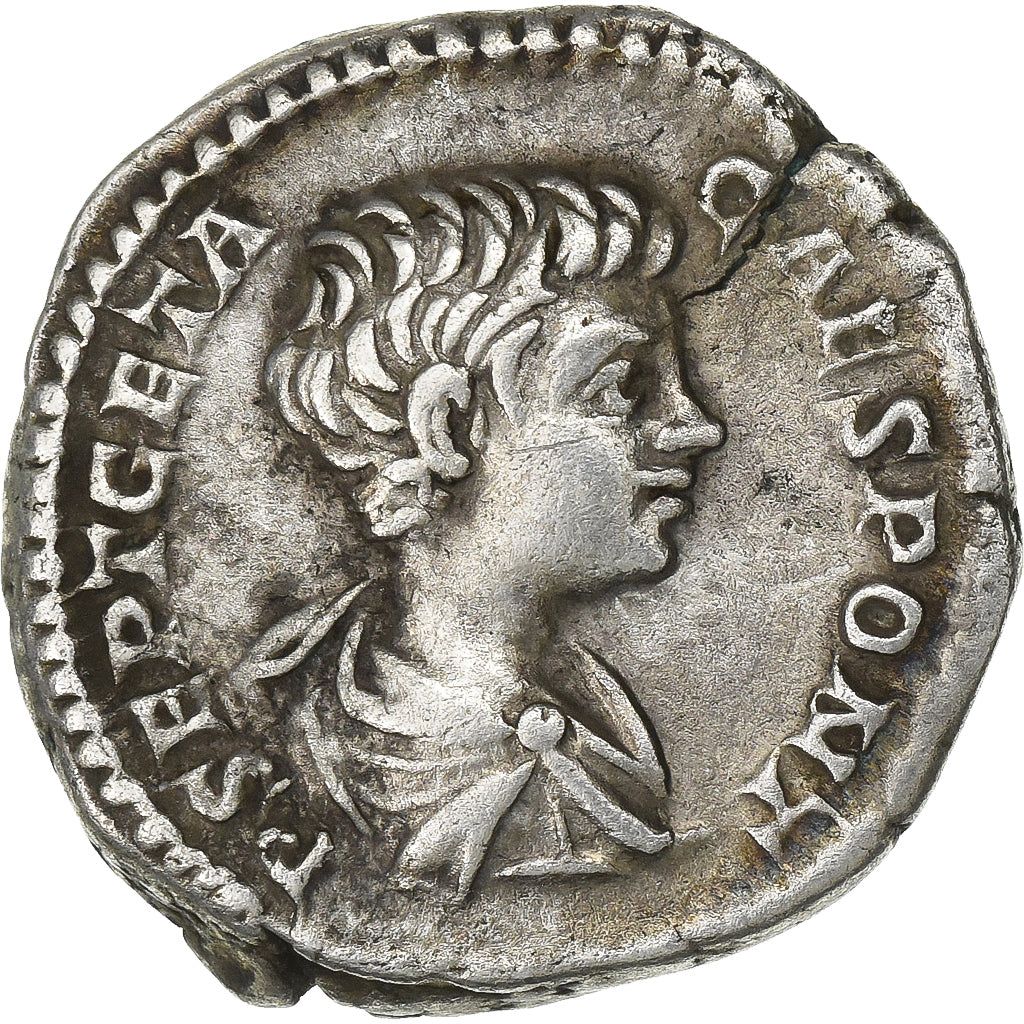 Geta, Denarius, 200-202, Rome, Argento, BB+, RIC:18