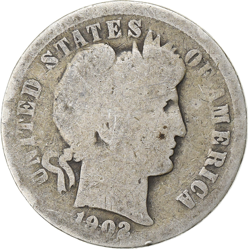 Stati Uniti, 1 Dime, Barber, 1902, Philadelphia, Argento, B
