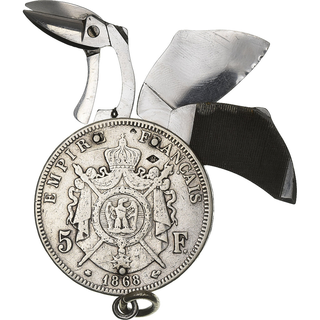 Frankreich, 5 Francs, Napoléon III, Swiss Army Knife, 1868, Silber, Eloi