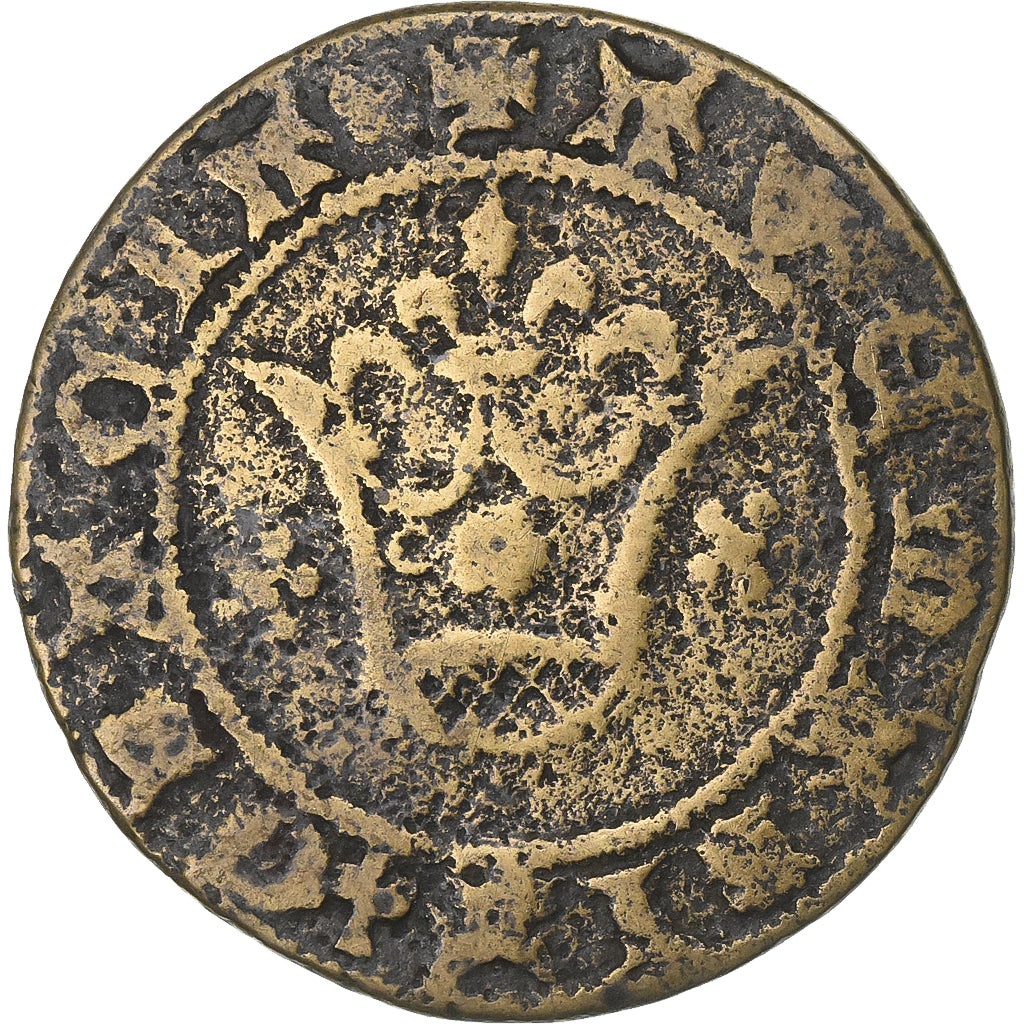 France, Token, Jeton de Compte à la Couronne, Brass, VF(20-25)
