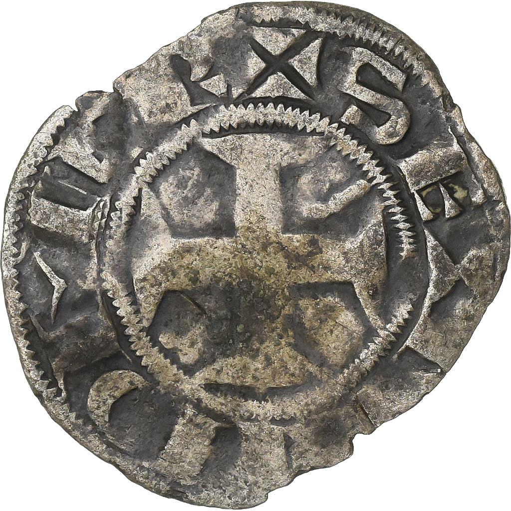 France, Philip II, Denier, 1180-1223, Saint-Omer, Billon, VF(20-25)