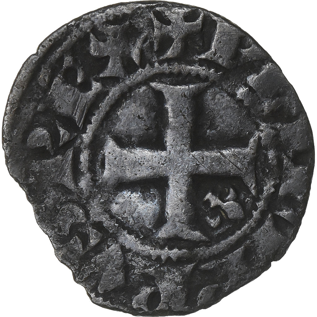 Francia, Philip IV, Double Tournois, 1295-1303, Vellón, BC+, Duplessy:229