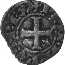 Francia, Philip IV, Double Tournois, 1295-1303, Vellón, BC+, Duplessy:229