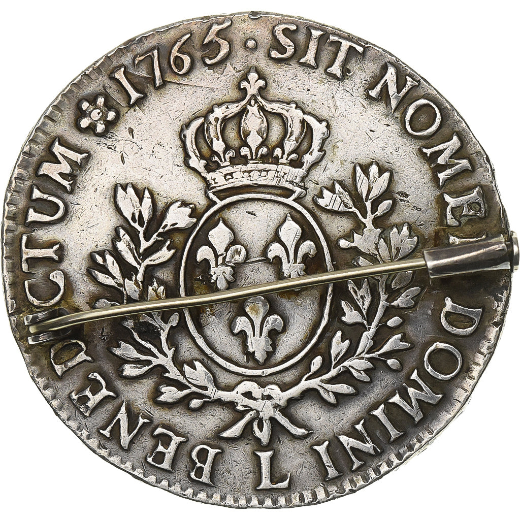 France, Louis XV, Écu au bandeau, 1765, Bayonne, Brooch, Silver, VF(20-25)