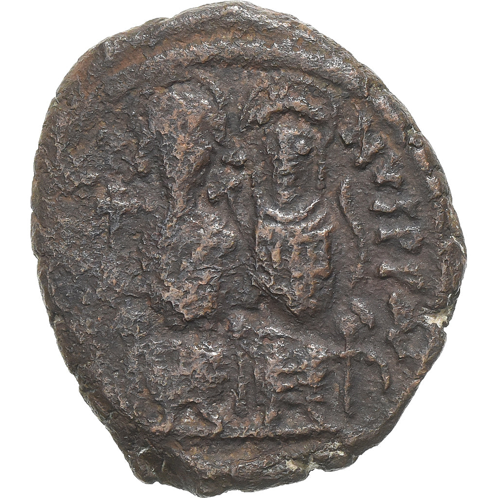 Justin II et Sophie, Half Follis, 565-578, Nicomedia, Bronzo, MB