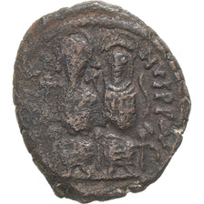 Justin II & Sophia, Half Follis, 565-578, Nicomedia, Bronze, VF(20-25)