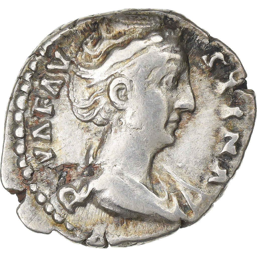 Diva Faustina I, Denarius, 141, Rome, Prata, AU(50-53), RIC:351a