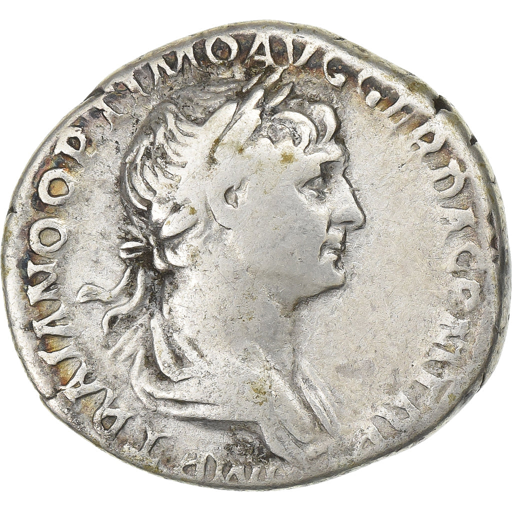 Trajan, Denarius, 114-117, Rome, Silver, VF(30-35), RIC:299