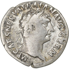 Trajan, Denarius, 100, Rome, Argento, MB+, RIC:41