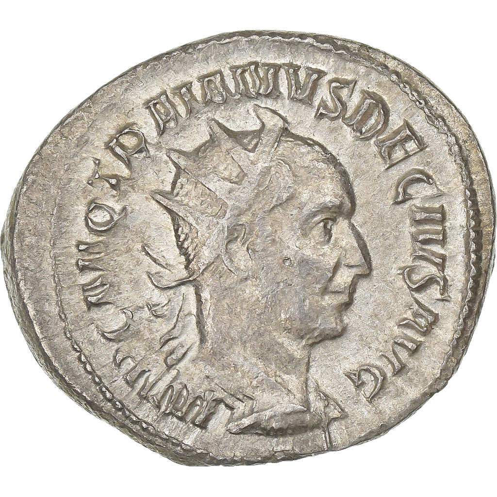 Trajan Decius, Antoninianus, 249-251, Rome, Argento, BB+, RIC:10