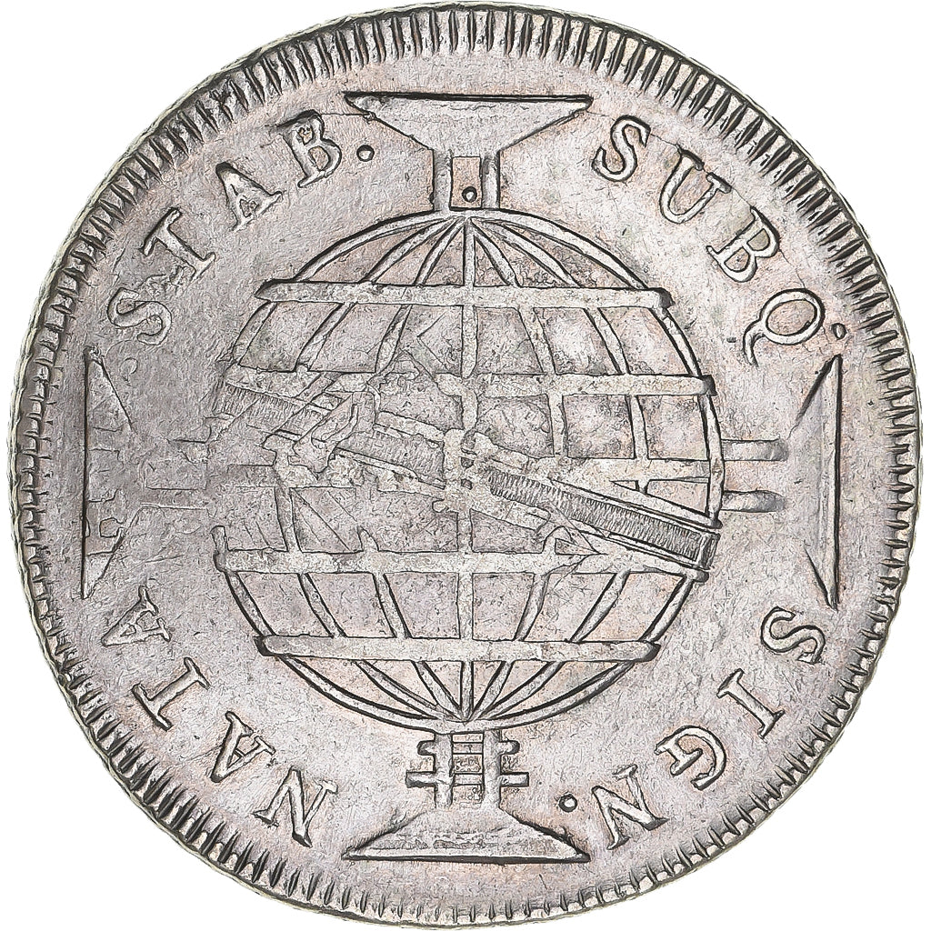 Brazil, João VI, 960 Reis, 1810, Bahia, Overstruck, Silver, EF(40-45), KM:307.1