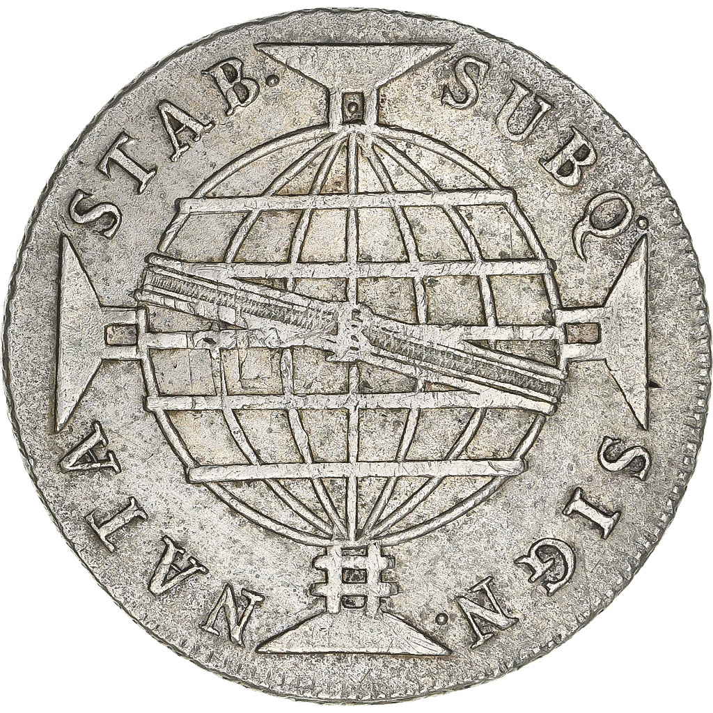 Brazil, João VI, 960 Reis, 1812, Bahia, Overstruck, Silver, EF(40-45), KM:307.1