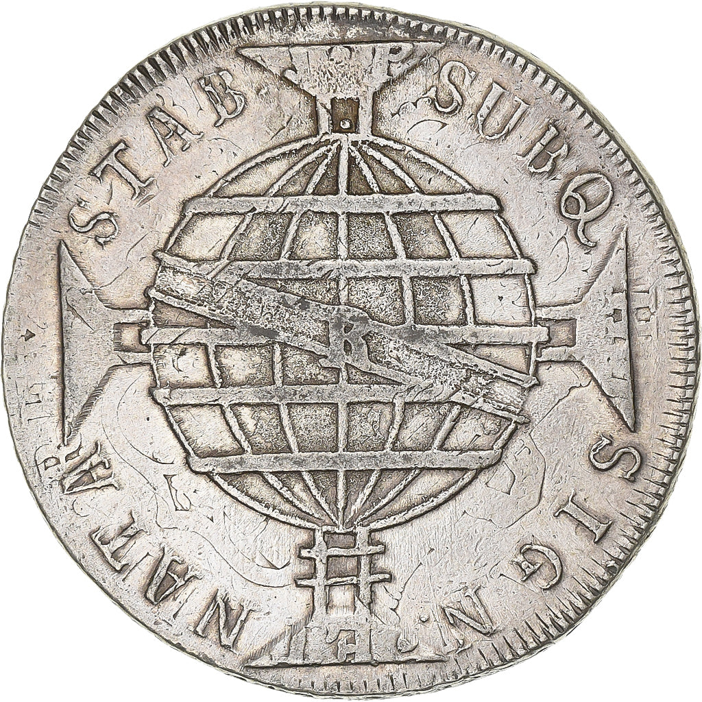 Brazil, João VI, 960 Reis, 1818, Rio de Janeiro, Overstruck, Silver, EF(40-45)