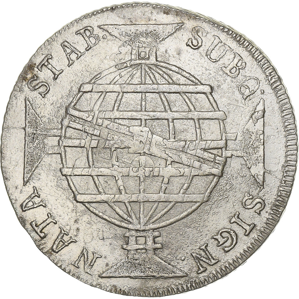 Brazil, João VI, 960 Reis, 1817, Rio de Janeiro, Overstruck, Silver, EF(40-45)
