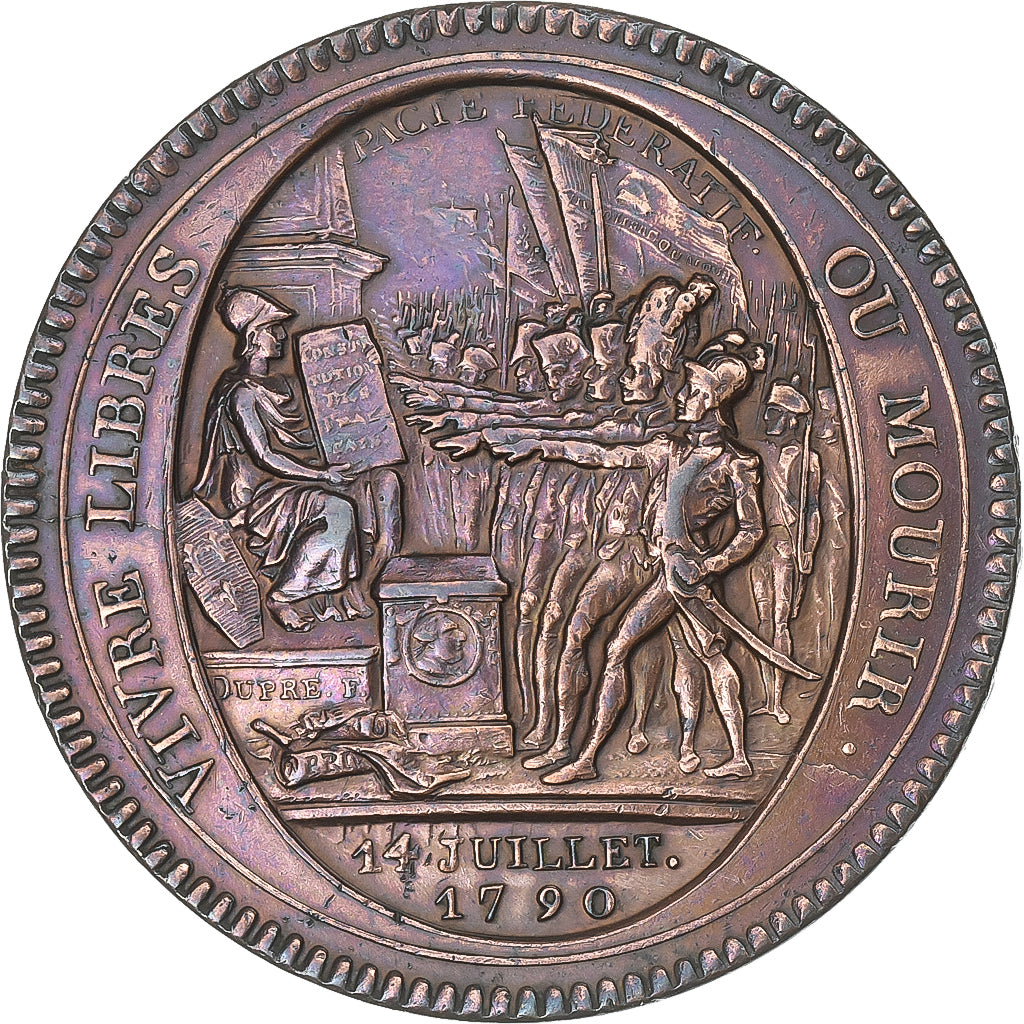 Francia, Monneron de 5 Sols, 1792 / AN 4, Birmingham, Bronzo, BB+