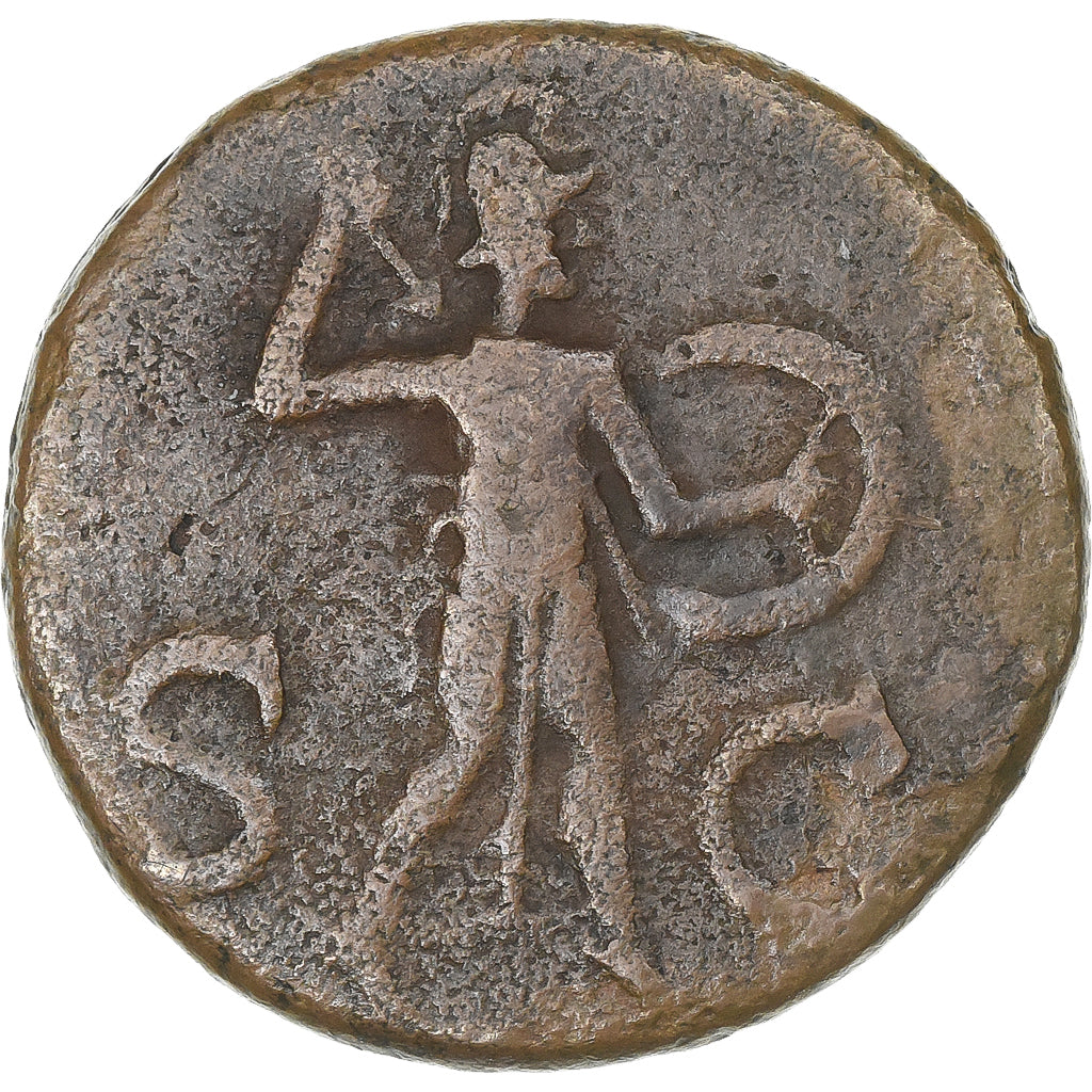 Claudius, Dupondius, 41-50, Uncertain mint, Celtic imitation, Bronze, VF(30-35)